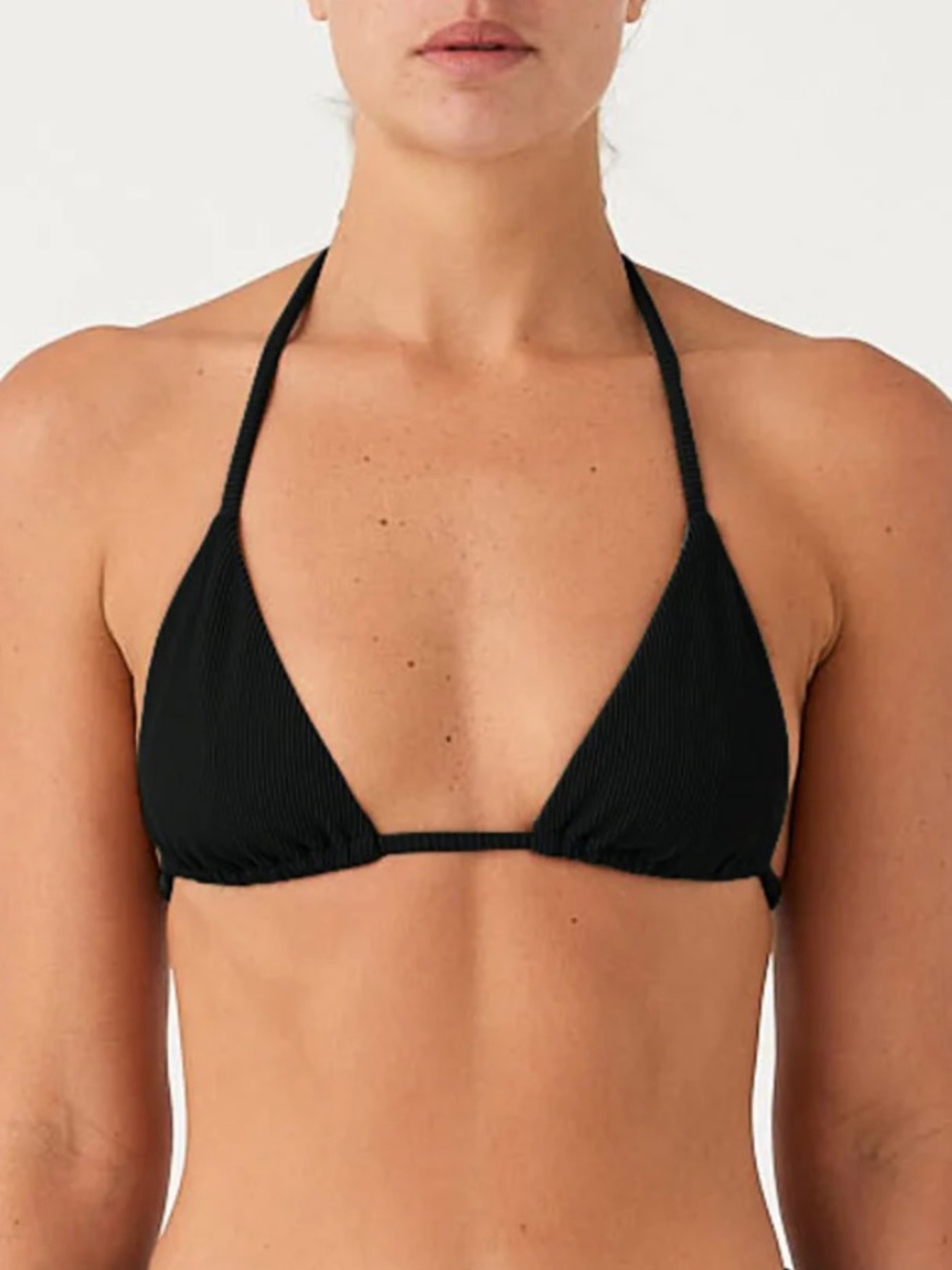 Zulu & Zephyr Black Ribbed Signature Triangle Top Bikini High Waist Set